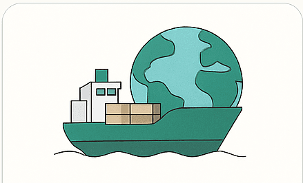 Cargo ship carrying containers